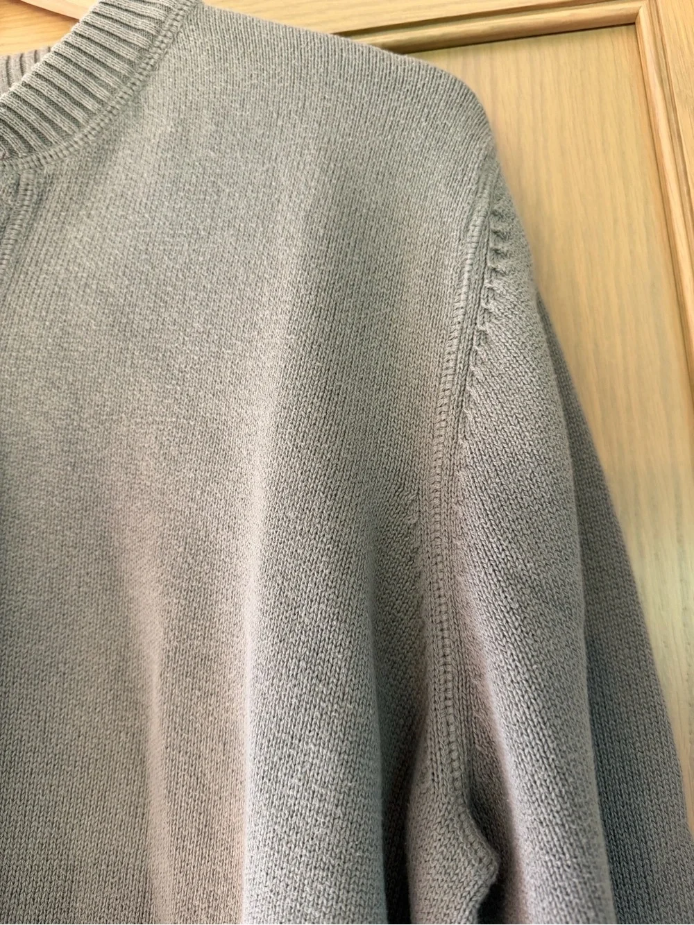 Eddie Bauer Men's Sage Button-Neck Crew Sweater Cotton / Spring '09